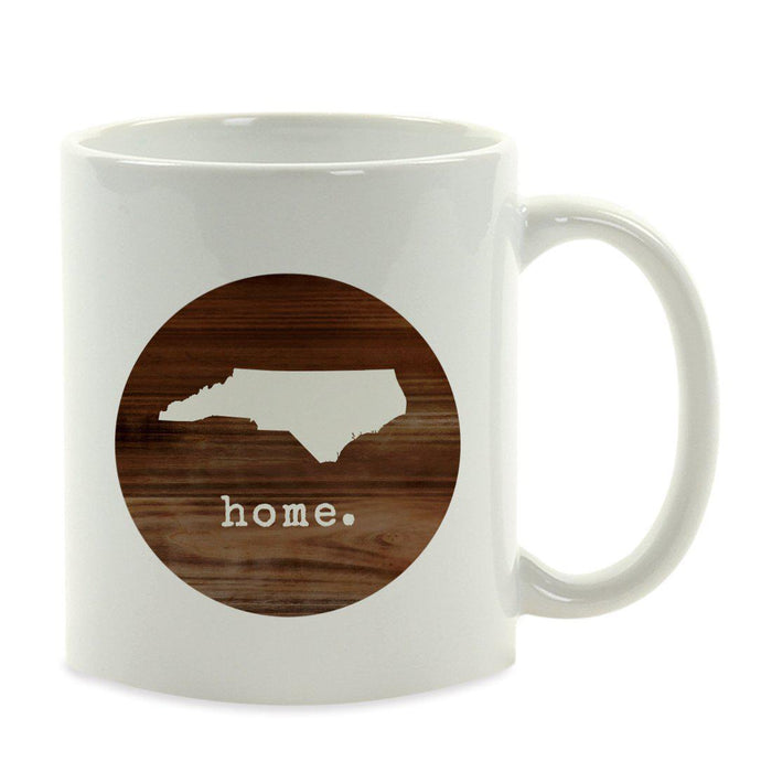 Andaz Press 11oz Rustic Wood Home US State Coffee Mug-Set of 1-Andaz Press-North Carolina-