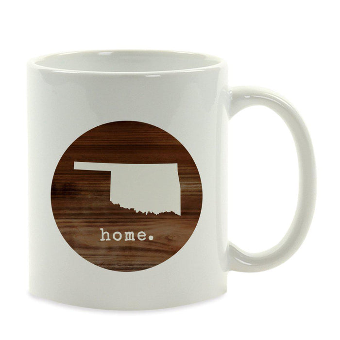 Andaz Press 11oz Rustic Wood Home US State Coffee Mug-Set of 1-Andaz Press-Oklahoma-