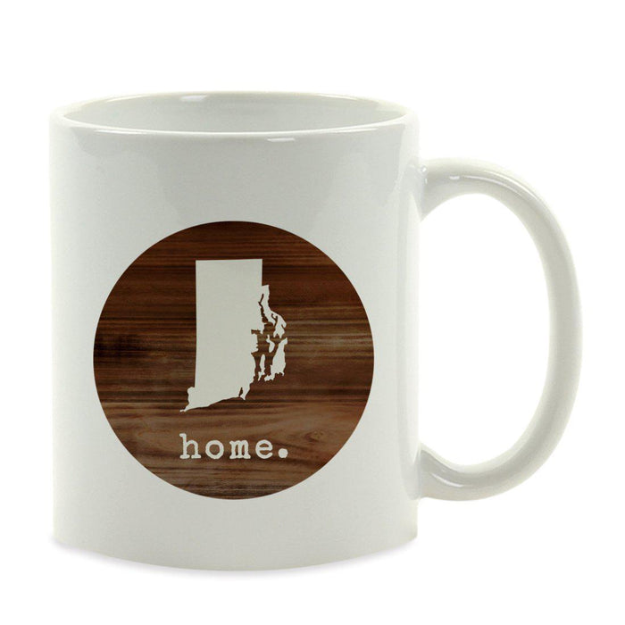 Andaz Press 11oz Rustic Wood Home US State Coffee Mug-Set of 1-Andaz Press-Rhode Island-