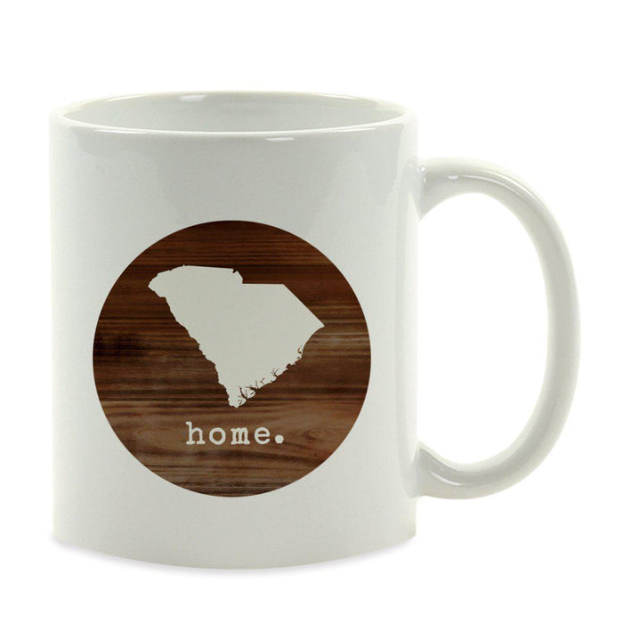 Andaz Press 11oz Rustic Wood Home US State Coffee Mug-Set of 1-Andaz Press-South Carolina-