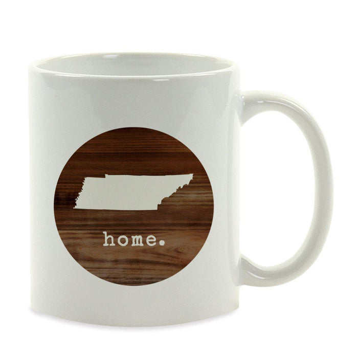 Andaz Press 11oz Rustic Wood Home US State Coffee Mug-Set of 1-Andaz Press-Tennessee-