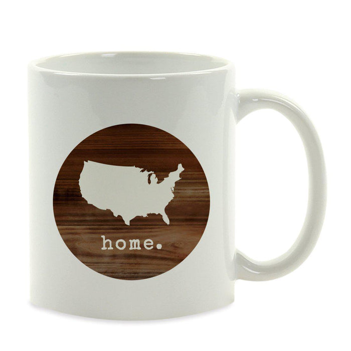 Andaz Press 11oz Rustic Wood Home US State Coffee Mug-Set of 1-Andaz Press-United States-