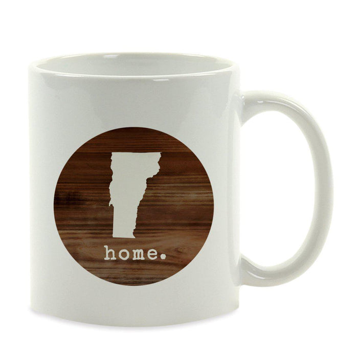 Andaz Press 11oz Rustic Wood Home US State Coffee Mug-Set of 1-Andaz Press-Vermont-