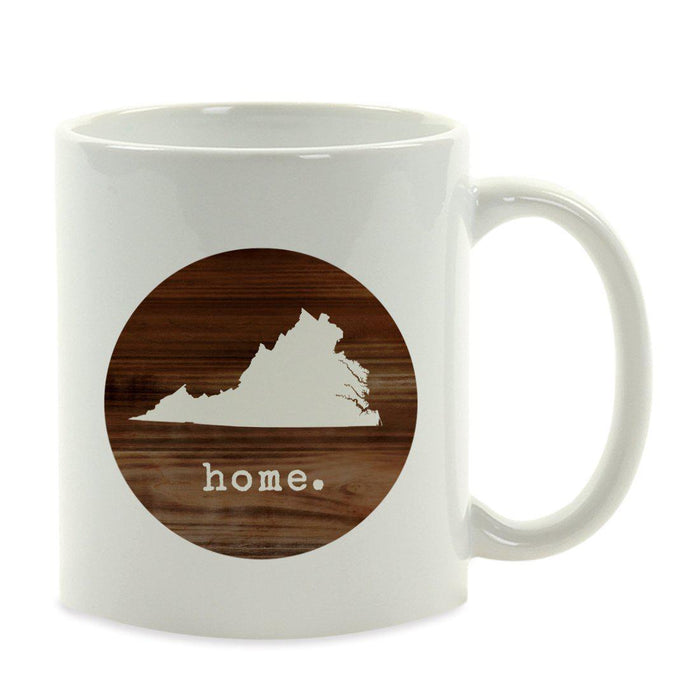 Andaz Press 11oz Rustic Wood Home US State Coffee Mug-Set of 1-Andaz Press-Virginia-