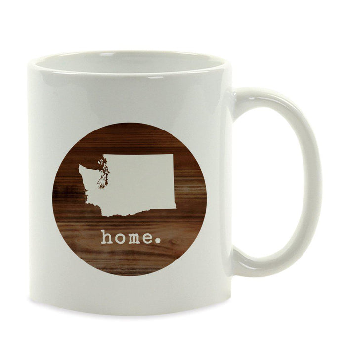 Andaz Press 11oz Rustic Wood Home US State Coffee Mug-Set of 1-Andaz Press-Washington-