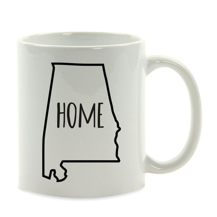 Andaz Press 11oz US State Shape Home Layout Coffee Mug-Set of 1-Andaz Press-Alabama-