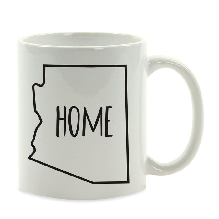 Andaz Press 11oz US State Shape Home Layout Coffee Mug-Set of 1-Andaz Press-Arizona-