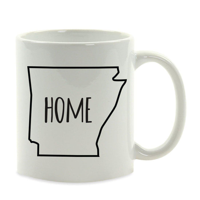 Andaz Press 11oz US State Shape Home Layout Coffee Mug-Set of 1-Andaz Press-Arkansas-