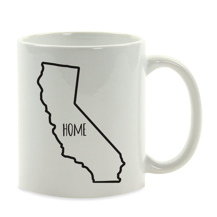Andaz Press 11oz US State Shape Home Layout Coffee Mug-Set of 1-Andaz Press-California-