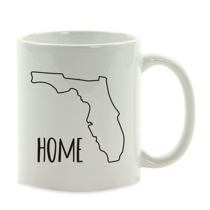 Andaz Press 11oz US State Shape Home Layout Coffee Mug-Set of 1-Andaz Press-Florida-