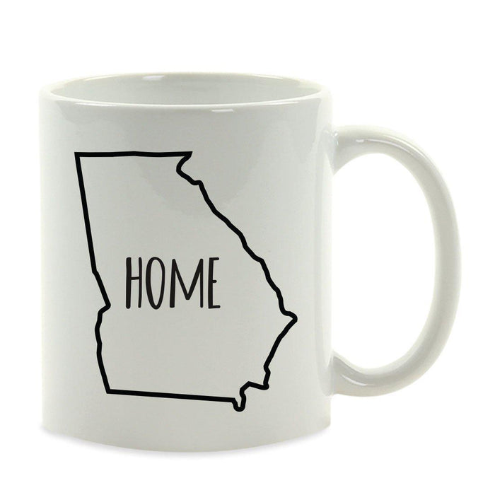 Andaz Press 11oz US State Shape Home Layout Coffee Mug-Set of 1-Andaz Press-Georgia-