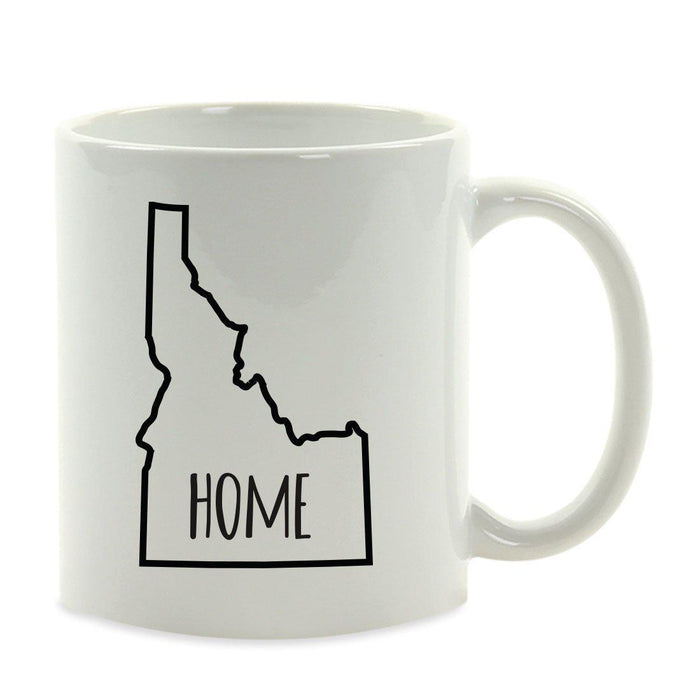 Andaz Press 11oz US State Shape Home Layout Coffee Mug-Set of 1-Andaz Press-Idaho-