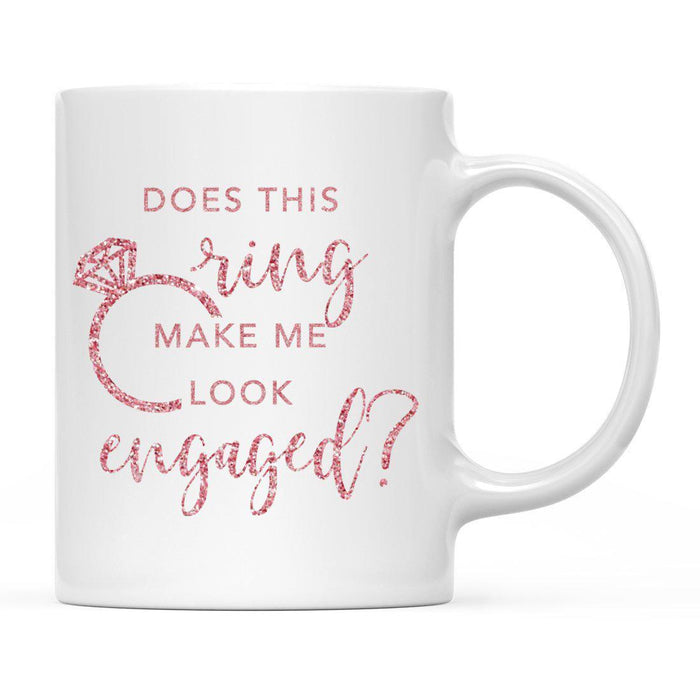 Andaz Press 11oz Wedding Faux Pink Glitter Coffee Mug-Set of 1-Andaz Press-Bride-