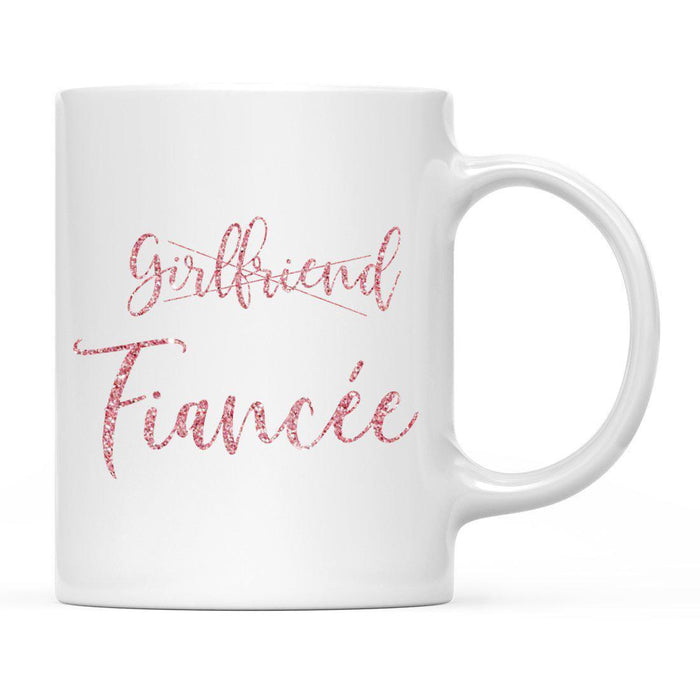 Andaz Press 11oz Wedding Faux Pink Glitter Coffee Mug-Set of 1-Andaz Press-Bride-