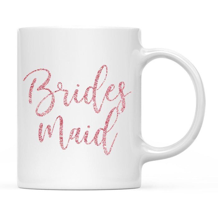 Andaz Press 11oz Wedding Faux Pink Glitter Coffee Mug-Set of 1-Andaz Press-Bride-