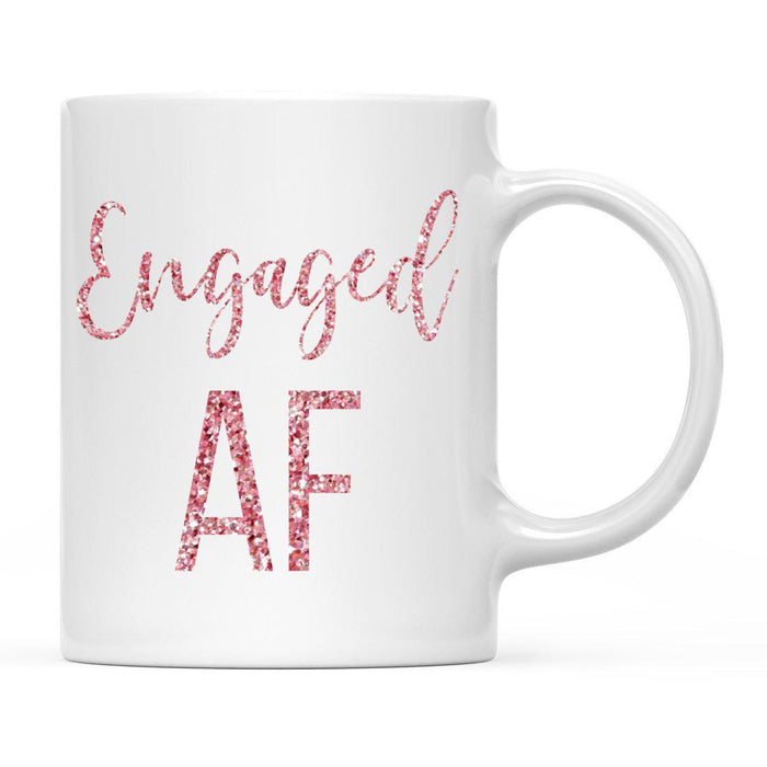 Andaz Press 11oz Wedding Faux Pink Glitter Coffee Mug-Set of 1-Andaz Press-Engaged AF-