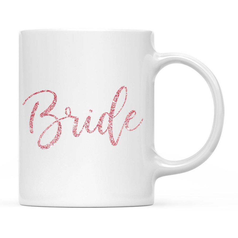 Andaz Press 11oz Wedding Faux Pink Glitter Coffee Mug-Set of 1-Andaz Press-Bride-