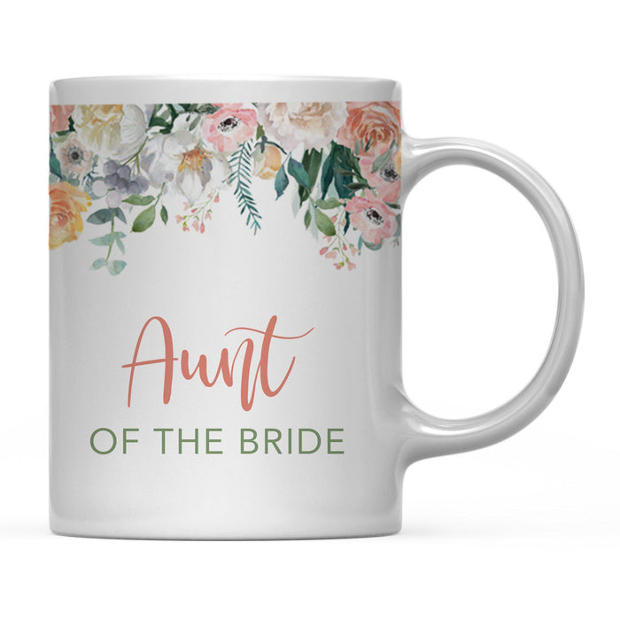Andaz Press 11oz Wedding Peach Flowers Florals Roses Coffee Mug-Set of 1-Andaz Press-Aunt of the Bride-