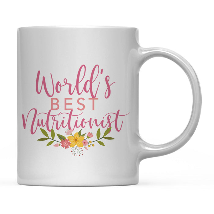 Andaz Press 11oz World's Best Floral Careers Coffee Mug-Set of 1-Andaz Press-Veterinarian-