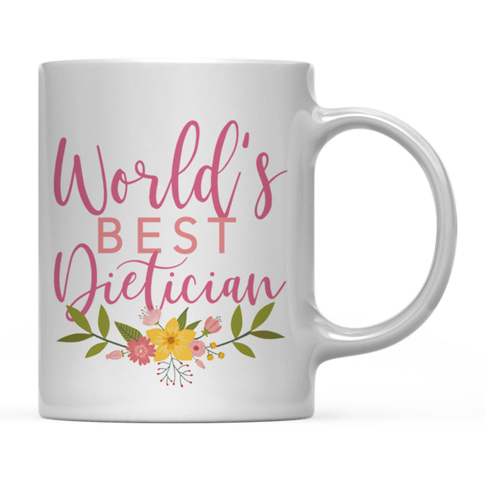 Andaz Press 11oz World's Best Floral Careers Coffee Mug-Set of 1-Andaz Press-Veterinarian-