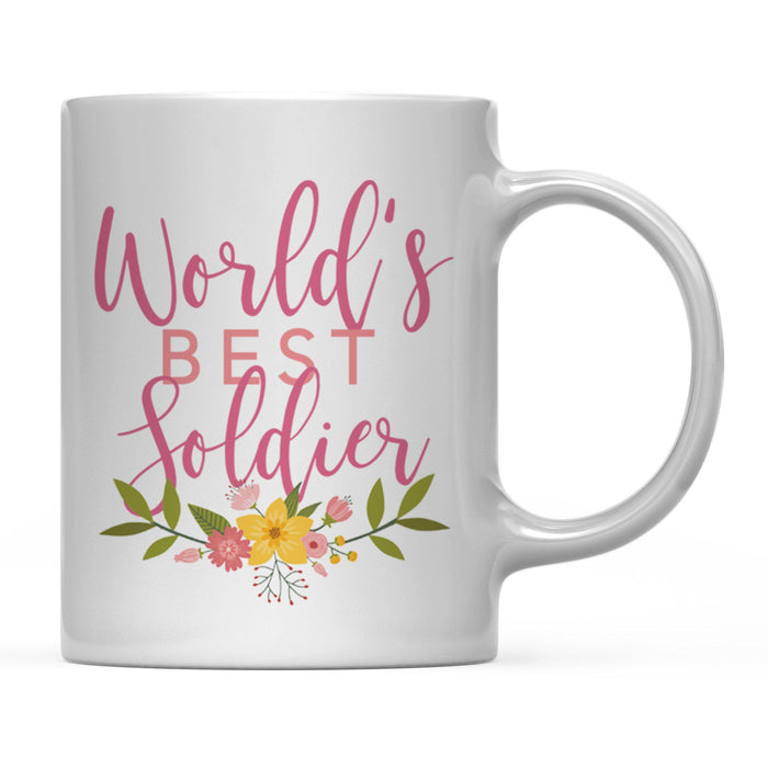 Andaz Press 11oz World's Best Floral Careers Coffee Mug-Set of 1-Andaz Press-Veterinarian-