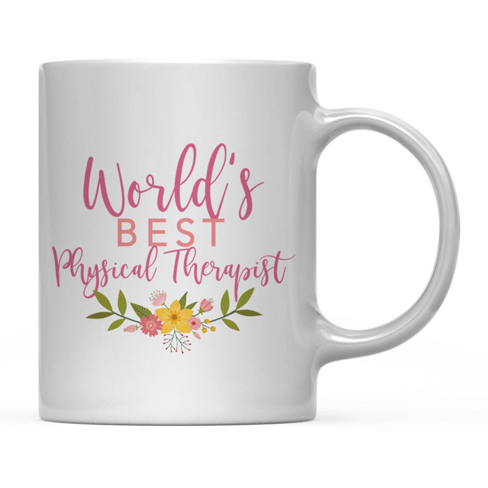 Andaz Press 11oz World's Best Floral Careers Coffee Mug-Set of 1-Andaz Press-Veterinarian-