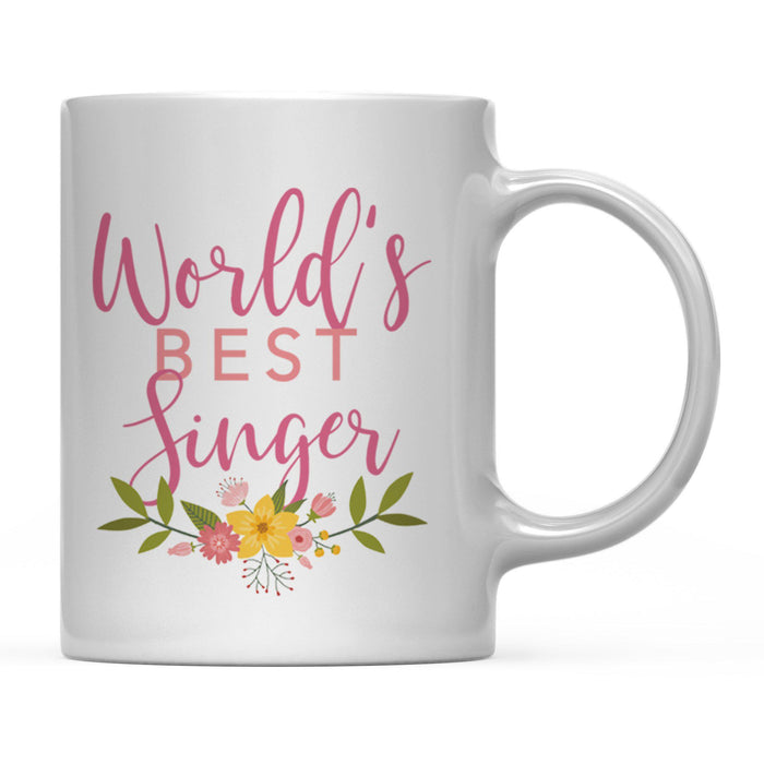 Andaz Press 11oz World's Best Floral Careers Coffee Mug-Set of 1-Andaz Press-Veterinarian-