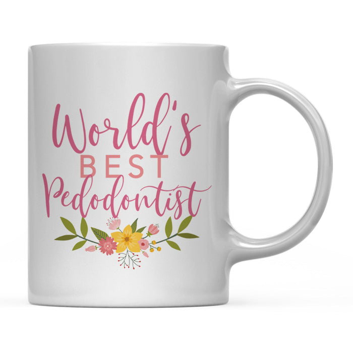 Andaz Press 11oz World's Best Floral Careers Coffee Mug-Set of 1-Andaz Press-Veterinarian-