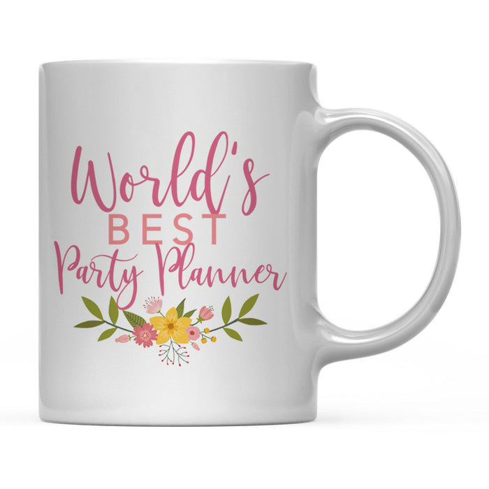 Andaz Press 11oz World's Best Floral Careers Coffee Mug-Set of 1-Andaz Press-Veterinarian-