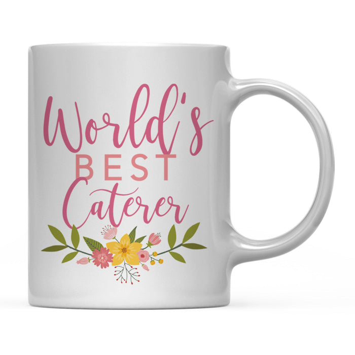 Andaz Press 11oz World's Best Floral Careers Coffee Mug-Set of 1-Andaz Press-Veterinarian-