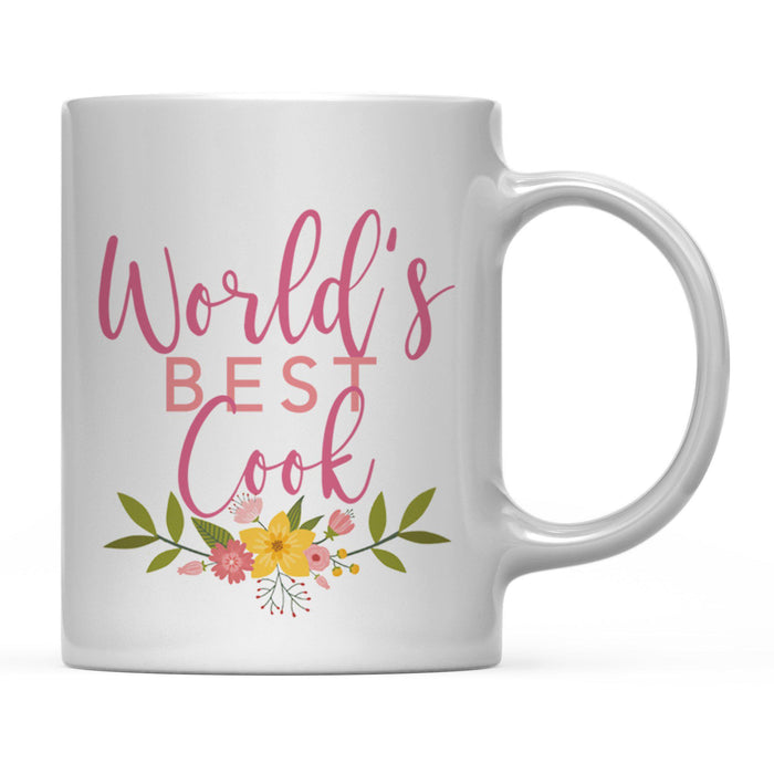 Andaz Press 11oz World's Best Floral Careers Coffee Mug-Set of 1-Andaz Press-Cook-