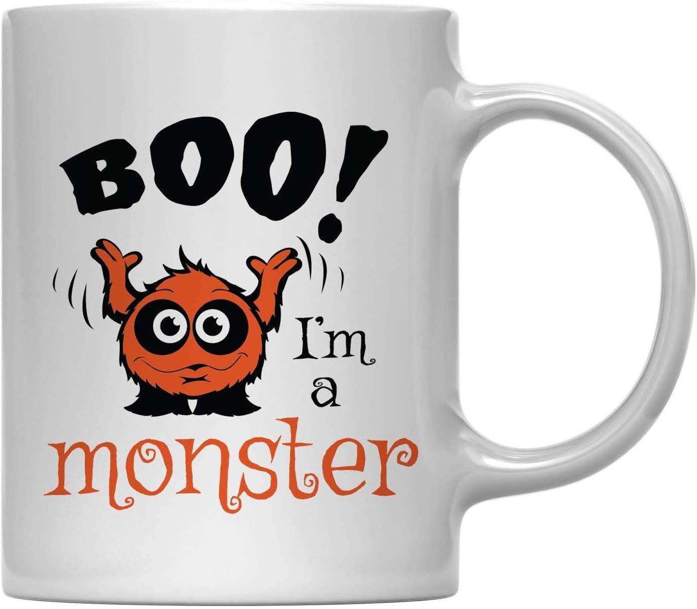 Andaz Press 11oz. Coffee Mug, Boo I'm a Monster-Set of 1-Andaz Press-Boo I'm a Monster-