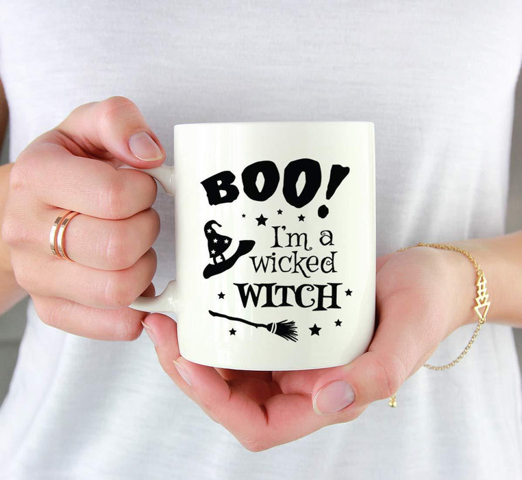 Andaz Press 11oz. Coffee Mug, Boo Im a Wicked Witch-Set of 1-Andaz Press-Boo Im a Wicked Witch-