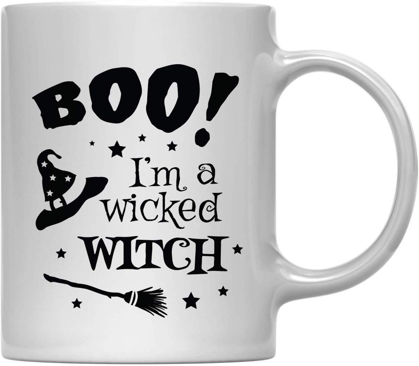 Andaz Press 11oz. Coffee Mug, Boo Im a Wicked Witch-Set of 1-Andaz Press-Boo Im a Wicked Witch-