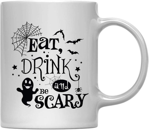 Andaz Press 11oz. Coffee Mug, Eat Drink and be Scary Ghost-Set of 1-Andaz Press-Eat Drink and be Scary Ghost-