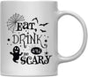 Andaz Press 11oz. Coffee Mug, Eat Drink and be Scary Ghost-Set of 1-Andaz Press-Eat Drink and be Scary Ghost-