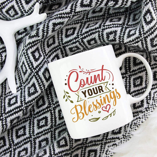 Andaz Press 11oz. Fall Autumn Hot Chocolate Coffee Mug, Count Your Blessings-Set of 1-Andaz Press-Count Your Blessings-