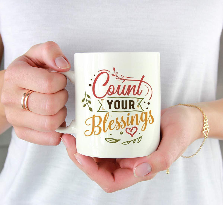 Andaz Press 11oz. Fall Autumn Hot Chocolate Coffee Mug, Count Your Blessings-Set of 1-Andaz Press-Count Your Blessings-