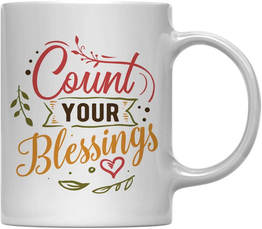 Andaz Press 11oz. Fall Autumn Hot Chocolate Coffee Mug, Count Your Blessings-Set of 1-Andaz Press-Count Your Blessings-