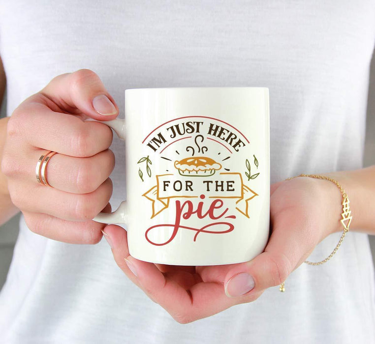 Andaz Press 11oz. Fall Hot Chocolate Coffee Mug, I'm Just Here for The Pie-Set of 1-Andaz Press-I'm Just Here for The Pie-