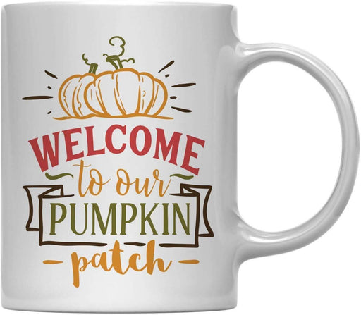 Andaz Press 11oz. Fall Hot Chocolate Coffee Mug, Welcome to Our Pumpkin Patch-Set of 1-Andaz Press-Welcome to Our Pumpkin Patch-