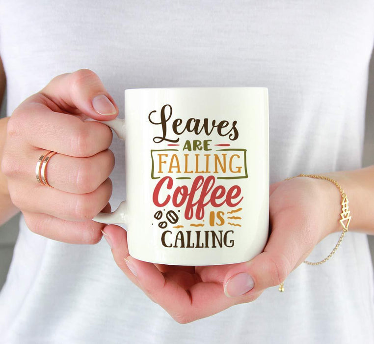 Andaz Press 11oz. Fall Hot Chocolate Mug, Leaves are Falling Coffee is Calling-Set of 1-Andaz Press-Leaves are Falling Coffee is Calling-