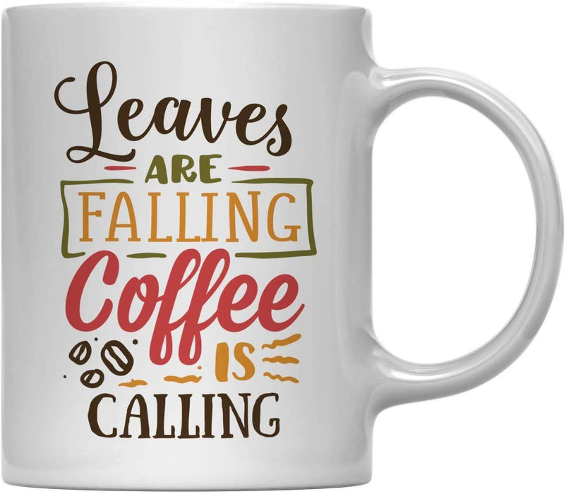 Andaz Press 11oz. Fall Hot Chocolate Mug, Leaves are Falling Coffee is Calling-Set of 1-Andaz Press-Leaves are Falling Coffee is Calling-