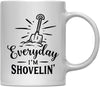 Andaz Press 11oz. Hot Chocolate Coffee Mug Gift, Everyday I'm Shovelin-Set of 1-Andaz Press-Everyday I'm Shovelin-