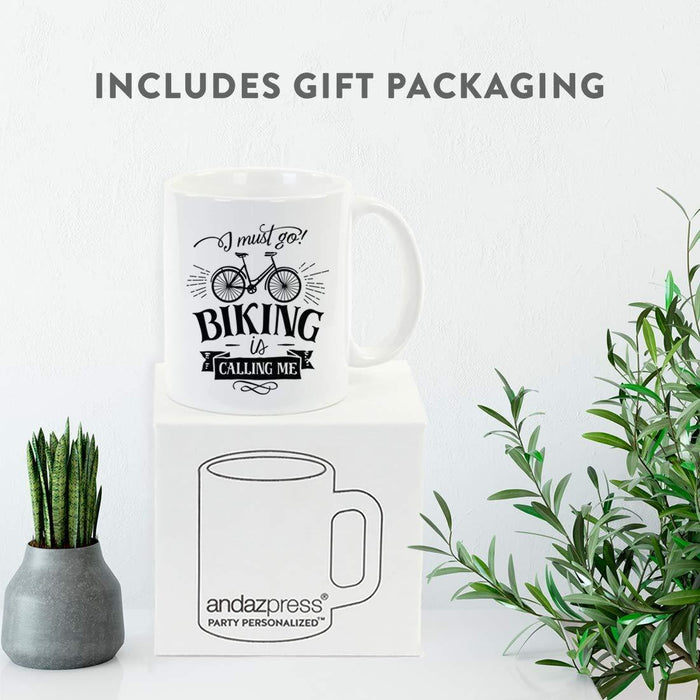 Andaz Press 11oz. Hot Chocolate Coffee Mug Gift, I Most Go Biking is Calling Me-Set of 1-Andaz Press-Biking is Calling-