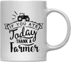 Andaz Press 11oz. Hot Chocolate Coffee Mug Gift, If You Ate Today Thank a Farmer-Set of 1-Andaz Press-If You Ate Today Thank a Farmer-