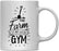 Andaz Press 11oz. Hot Chocolate Coffee Mug Gift, The Farm is My Local Gym-Set of 1-Andaz Press-The Farm is My Local Gym-