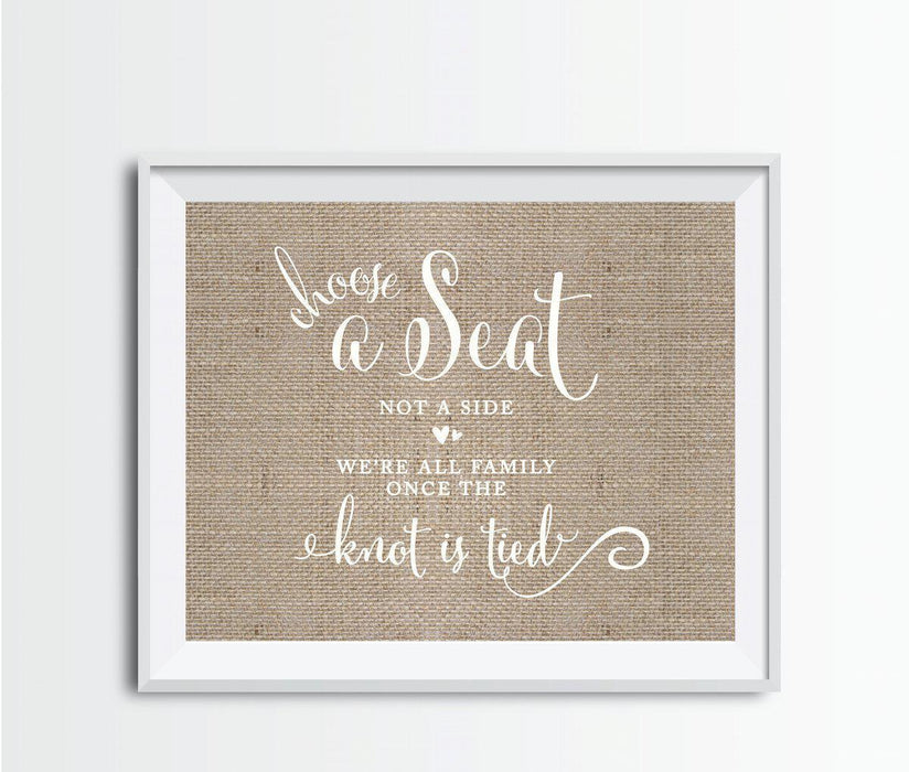 Andaz Press 8.5 x 11 Burlap Wedding Party Signs-Set of 1-Andaz Press-Mr. & Mrs.-