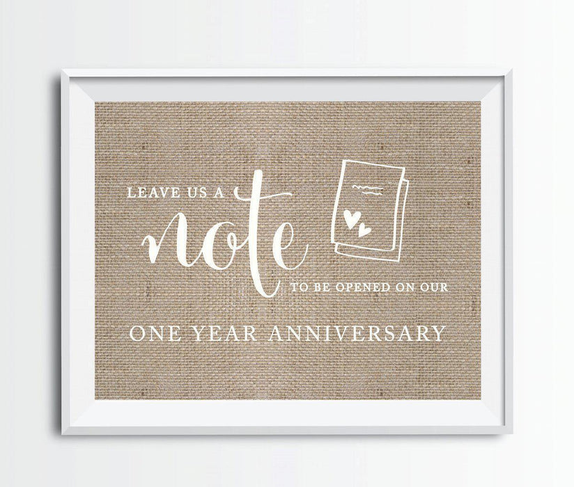 Andaz Press 8.5 x 11 Burlap Wedding Party Signs-Set of 1-Andaz Press-Mr. & Mrs.-