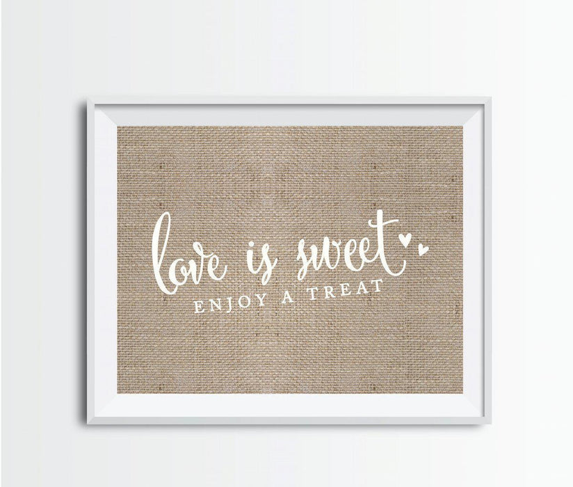 Andaz Press 8.5 x 11 Burlap Wedding Party Signs-Set of 1-Andaz Press-Mr. & Mrs.-